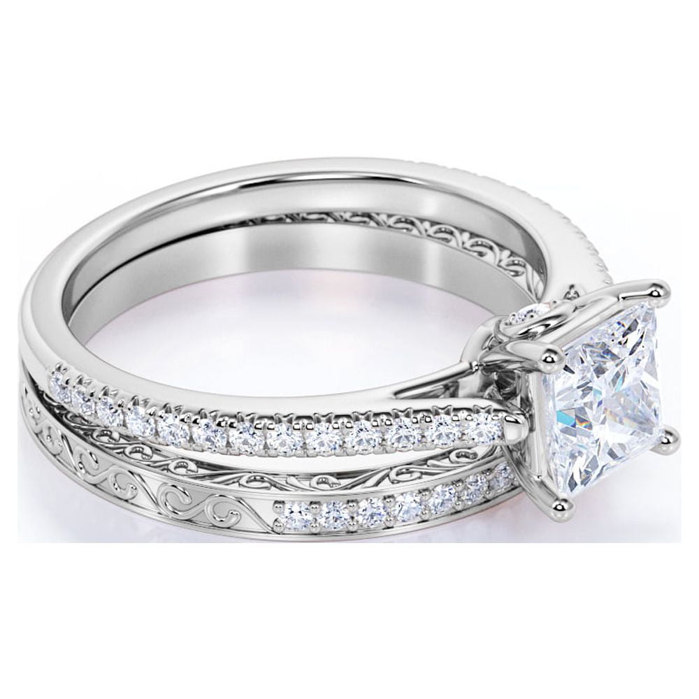 Ben Garelick Compass Set Princess Cut Starlight Engagement Ring